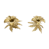 Pair of vintage brass candle holders