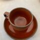 Vintage coffee set in enamelled ceramic 70s
