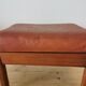 Pair of Dyrlund leather footrest 60s leather