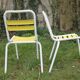 garden or terrace table and 4 painted metal chairs