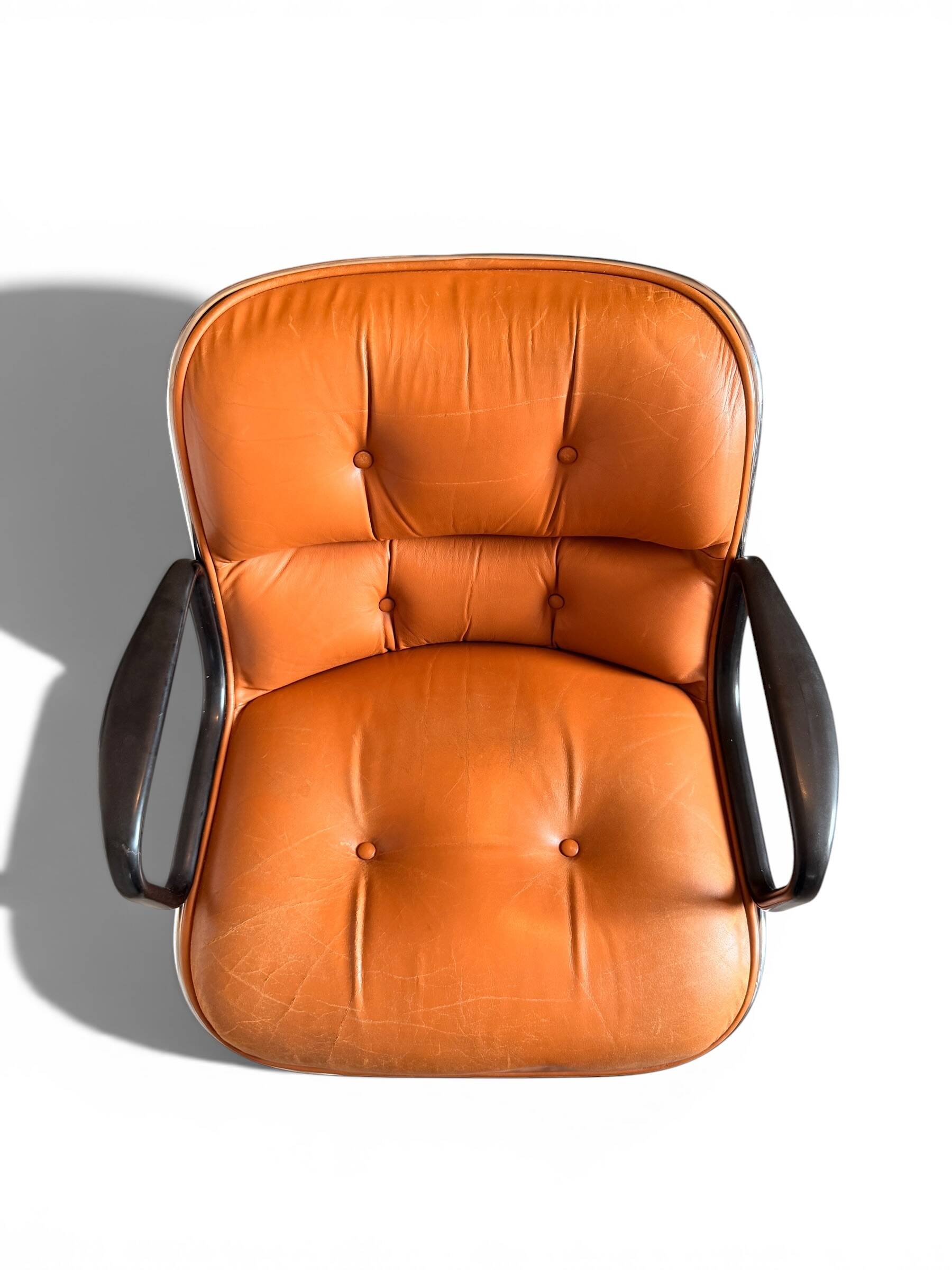 Knoll Pollock Armchair 4 Legs - Vintage Camel Leather