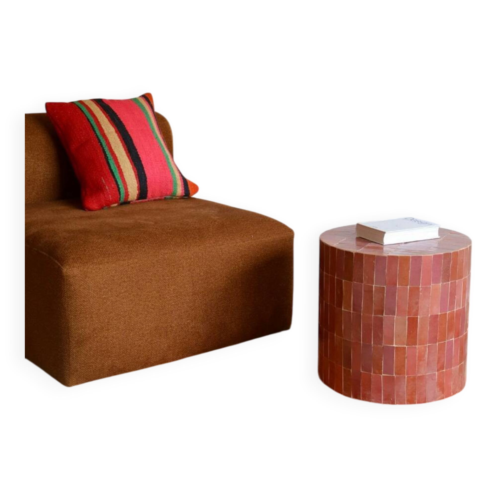 White suzani kilim rug with embroidered multi-colored patterns