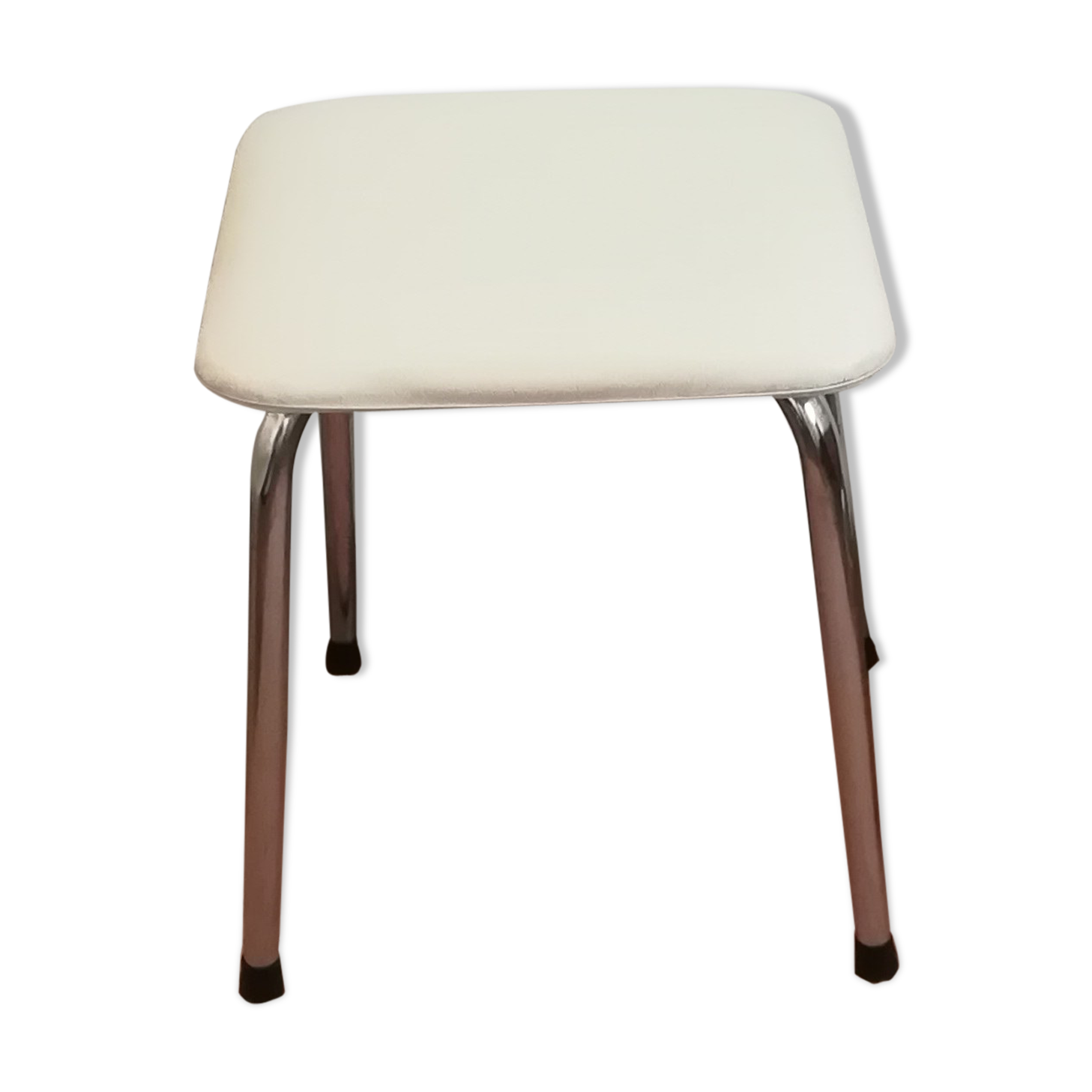 Tabouret en skai vintage