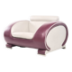 Leather armchair, hotel lounge, purple and gray, vintage