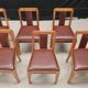 Lot of table and 6 Art Deco chairs from Saddier & fils