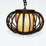 Rattan pendant light, 1970