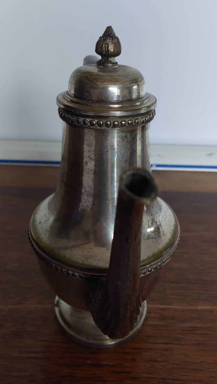 Vintage silver metal teapot