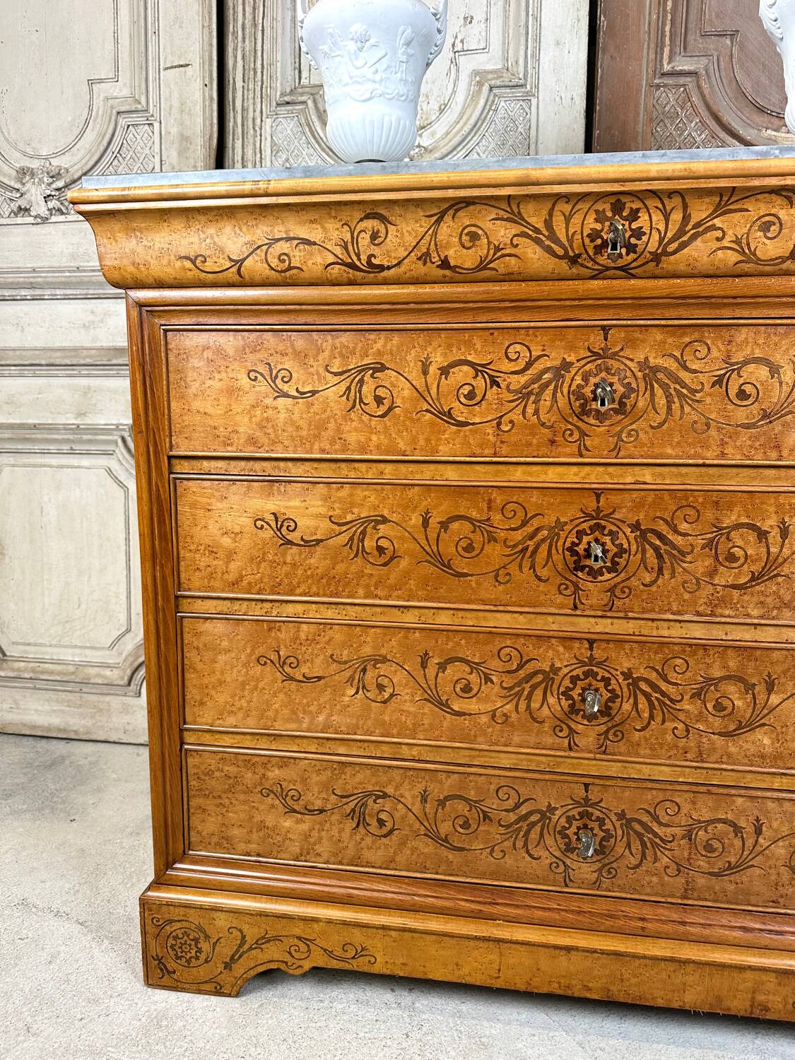 Charles X Style Chest of Drawers, 20th Century