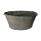 Ancienne bassine baignoire galvanisée zinc ovale