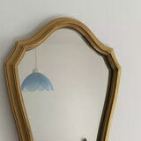 Miroir doré en bois, 28x41 cm