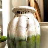 W. Germany vase in brown and green glazed ceramic