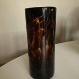 Vase XL verre macchia a macchia écaille design italien 1970
