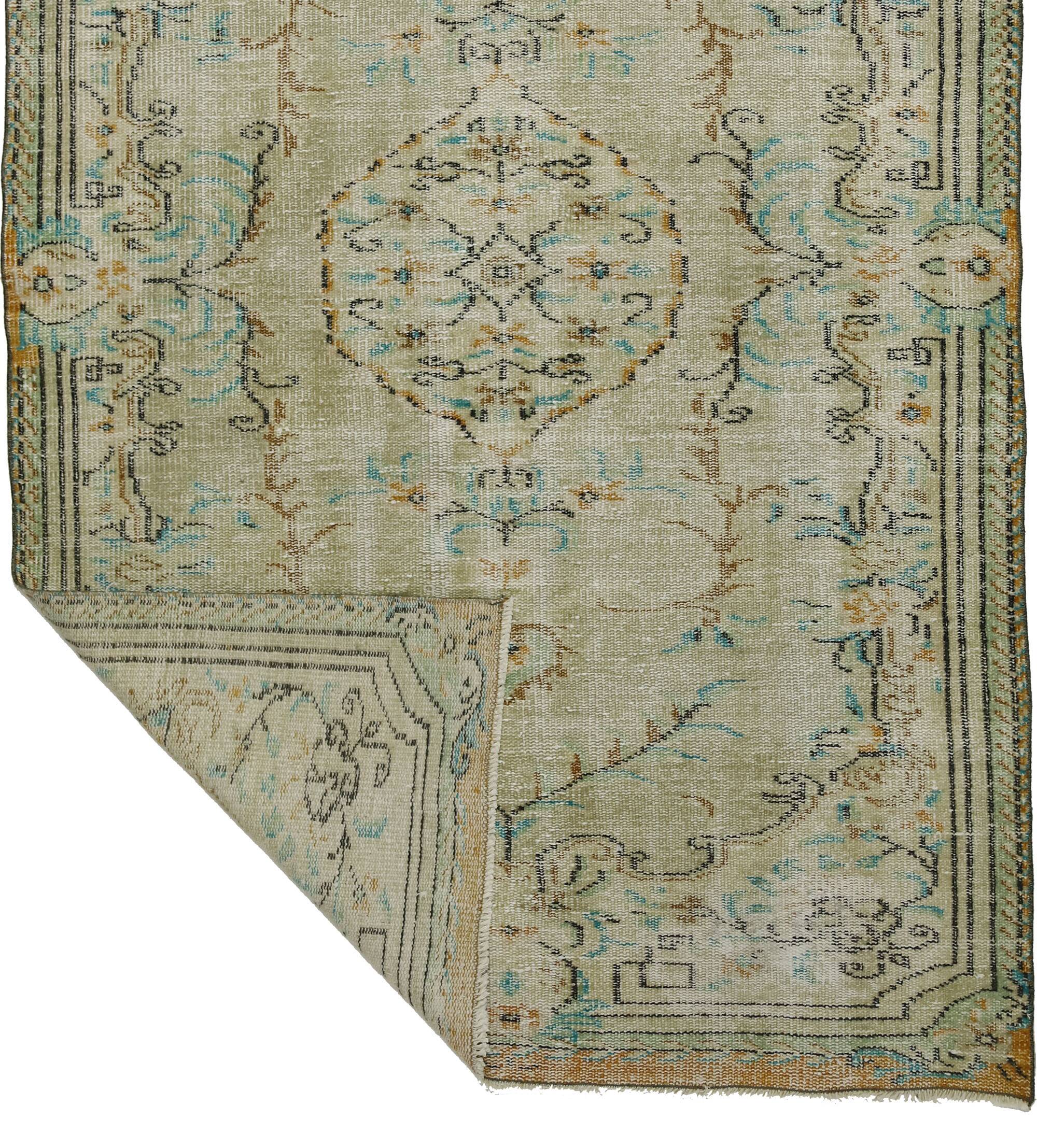 Turkish Anatolian Handmade Vintage Area Rug 210 cm x 134 cm