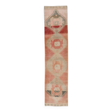 3x12 Vintage Oushak Runner Rug, Antique Rug, Hallway Runner Rug, 82x365Cm