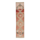 Tapis de couloir vintage Oushak 3x12, tapis antique, 82x365 cm