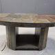 Table basse brutaliste ovale vintage, années 1970