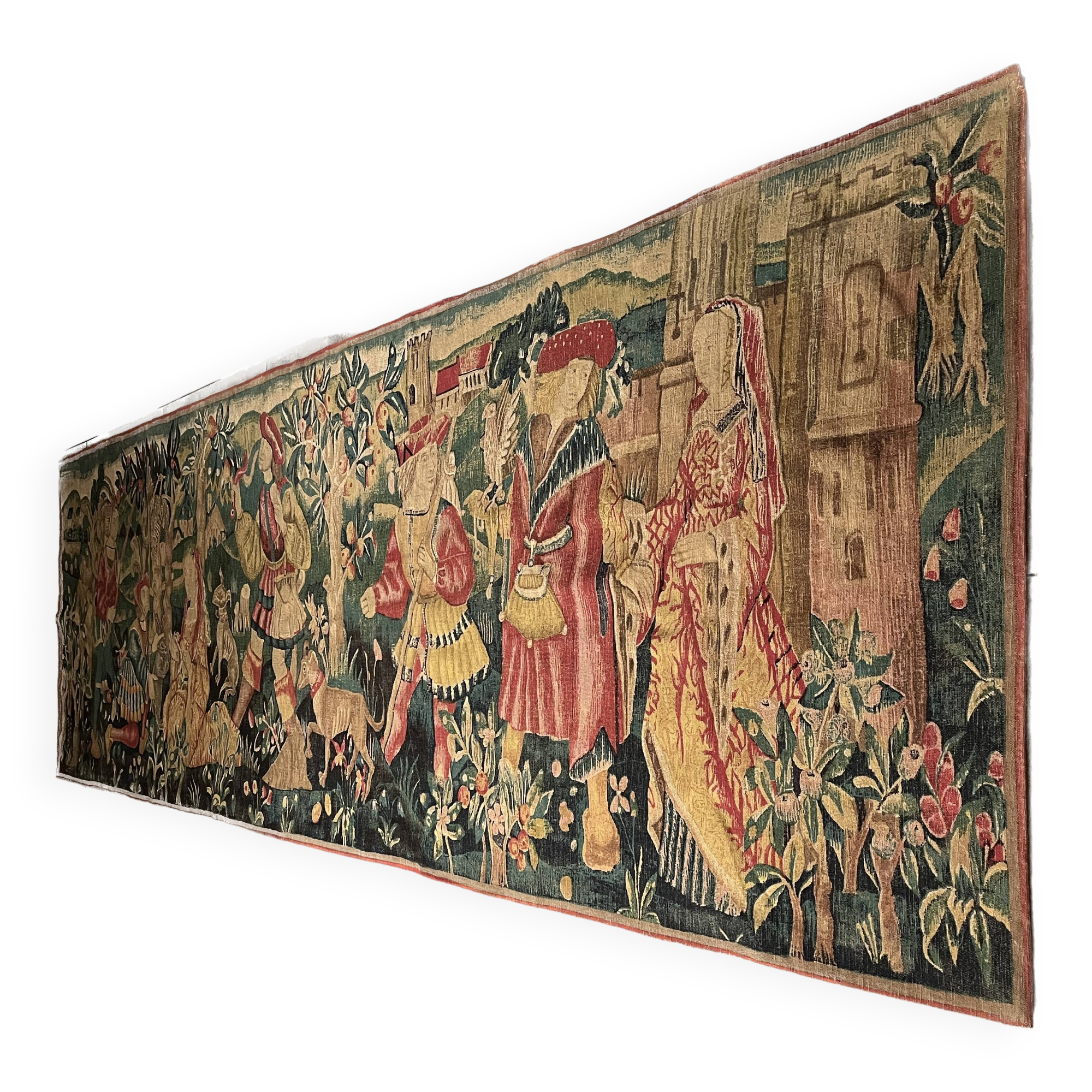 "Falcon Hunting" Wall Hanging Tapestry