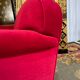 Paire de fauteuils club art déco velours rouge