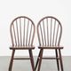 Set of 8 Vintage English Style Spindle Back Wooden Windsor Chairs from t