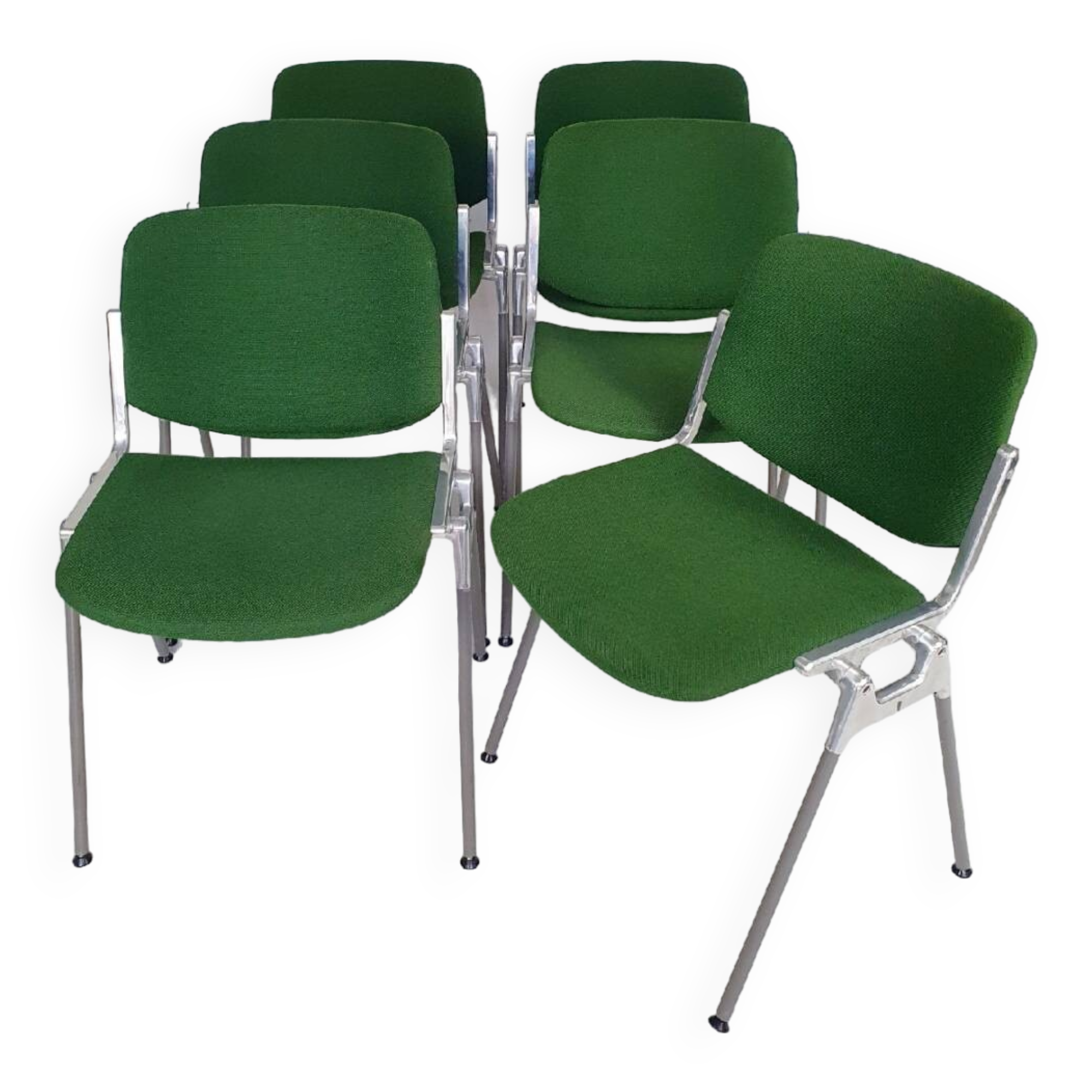 Set of 6 G.Piretti chairs for Castelli
