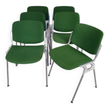 Set of 6 G.Piretti chairs for Castelli