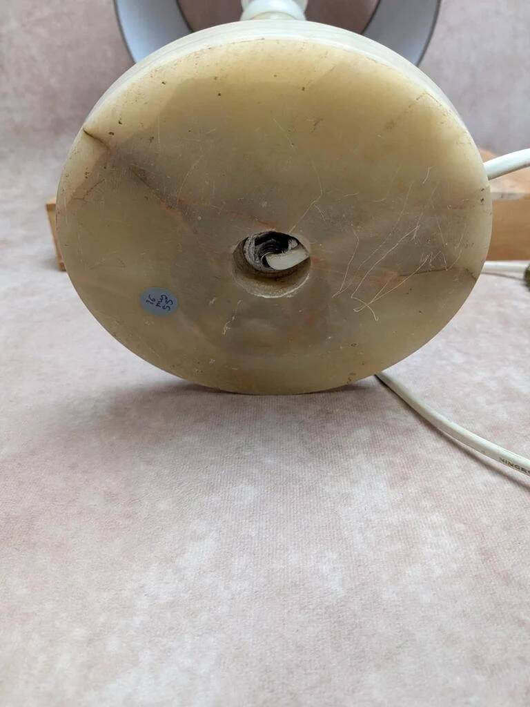 Vintage lamp base in onyx and brass