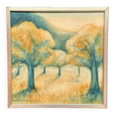 Huile sur toile originale suédoise – “Morgonljus” par Kjell Jordahn (1976) – Encadrée 33 × 32,5 cm (13" × 12,8")