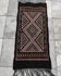 Tapis margoum noir coloré tissé mains en laine naturelle