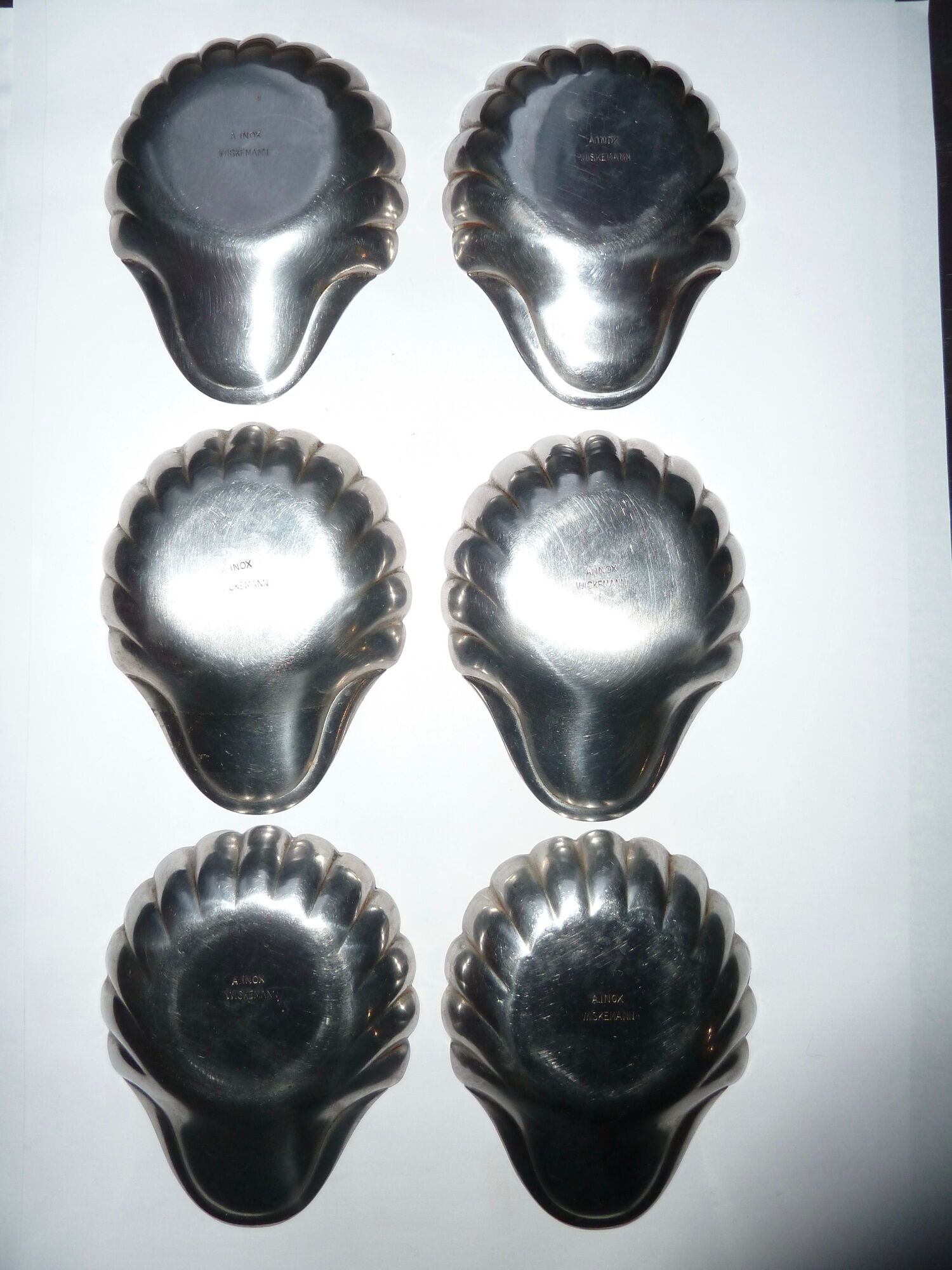 Lot 6 trinket bowls Air France Wiskemann shell shape