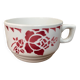 Tasse Café Mars décor rose bordeaux et liséré triangles bordeaux