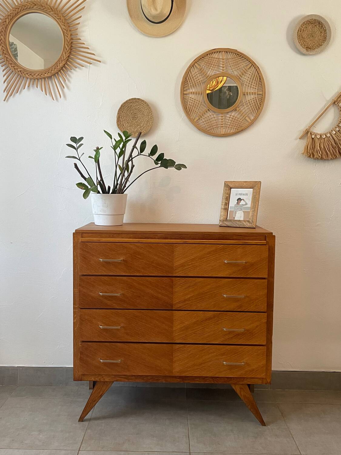 Charmante commode vintage en chêne