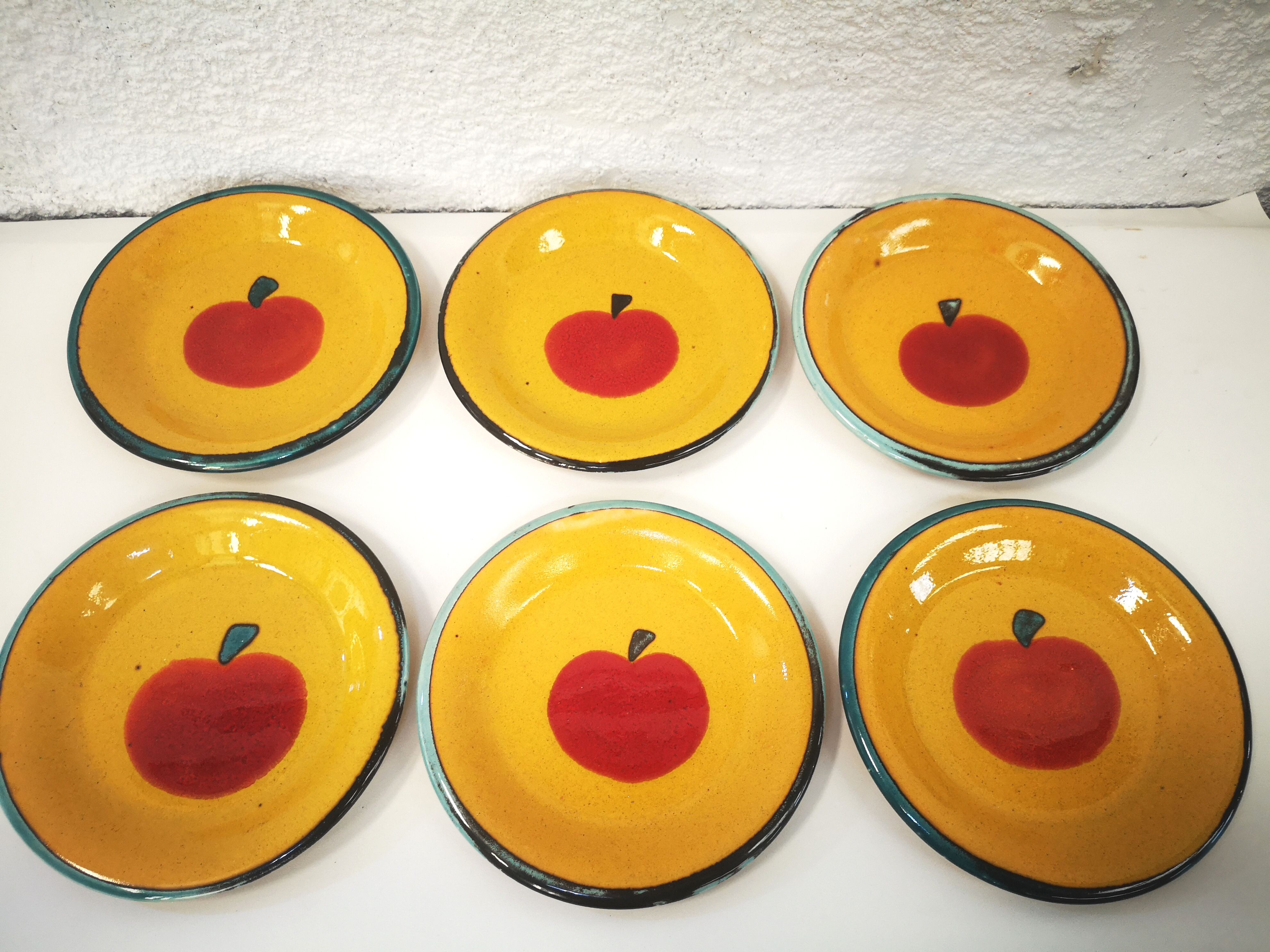 Pack of 6 plates dessert apple St Clement