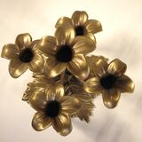 Candlestick - candlestick " flowers " in gilded bronze