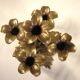 Candlestick - candlestick " flowers " in gilded bronze