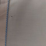 Antique pink cotton tablecloth with embroidered multicolored flowers