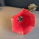 Tulip wall light in brass and red glass