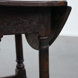 Tabouret anglais ancien à abattants, en chêne, datant du XVIIIe siècle