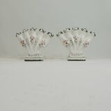 Pair vase soliflore faience/vintage