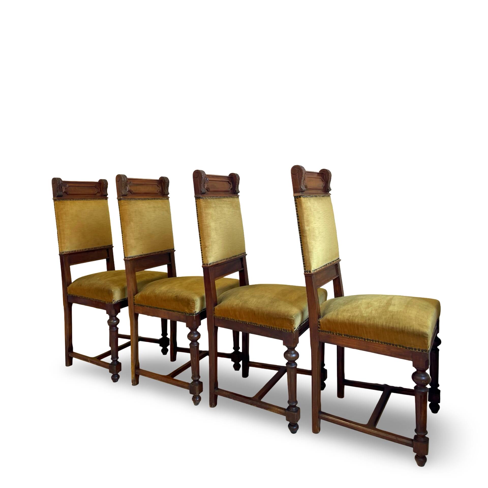 four Victorian dining chairs