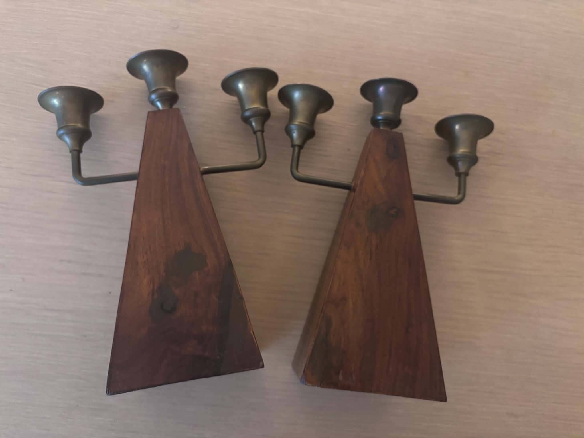 Candle holders pair