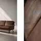 Mid-Century Danish Modern 2-Seater Brown Leather Sofa 3330 by  Arne Vodder