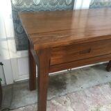 Contemporary-style exotic wooden console