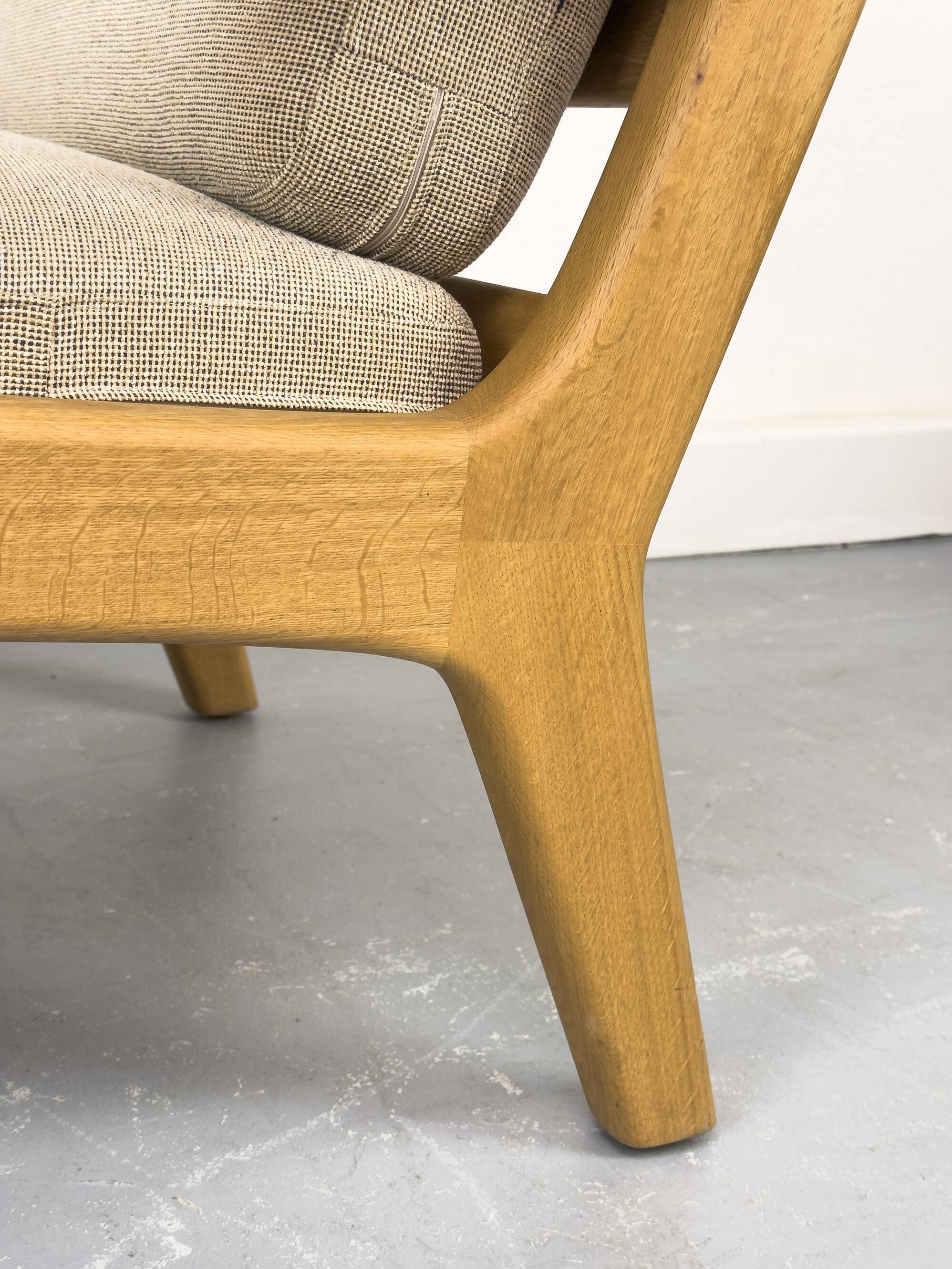 Danish Oak Lounge Chair and Ottoman by Juul Kristensen