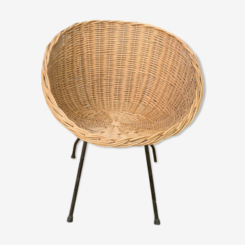 Vintage rattan armchair