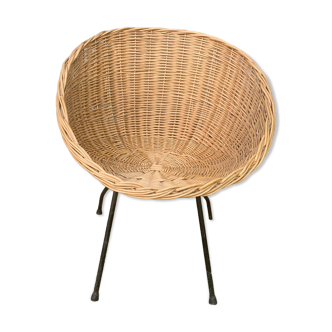 Vintage rattan armchair