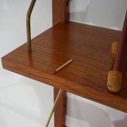 Modular shelving, teak veneer, Denmark, 1970s