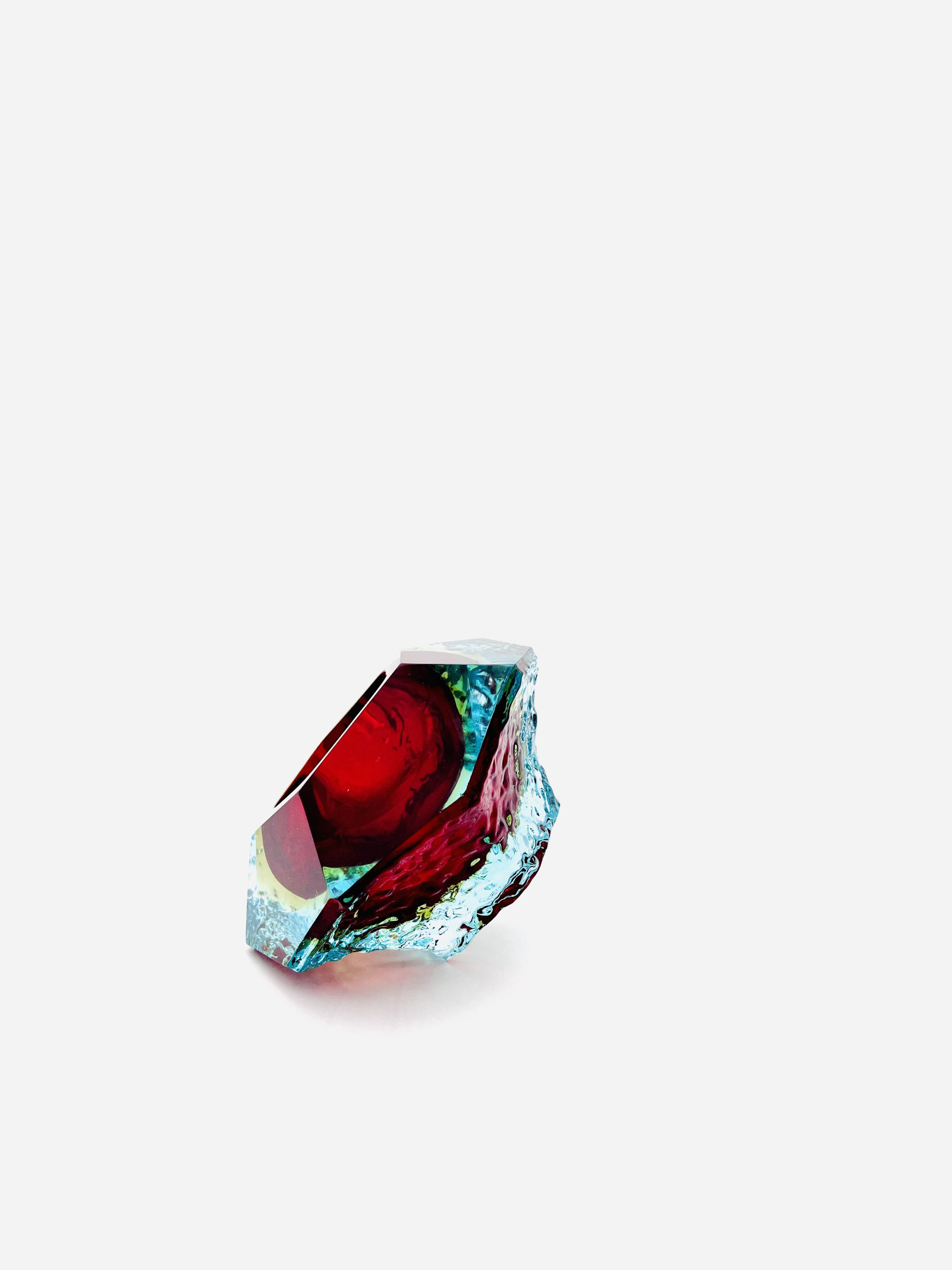 Alessandro Mandruzzato Murano Sommerso Ice Design Bowl