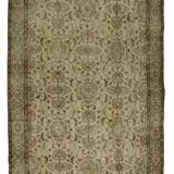 One-of-a-kind turkish handwoven vintage rug - rustic vintage charm 284x 161