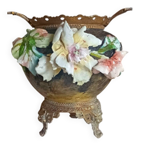 Vase en barbotine art