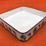 Deep serving dish, Niderviller France earthenware, "Prunes" collection